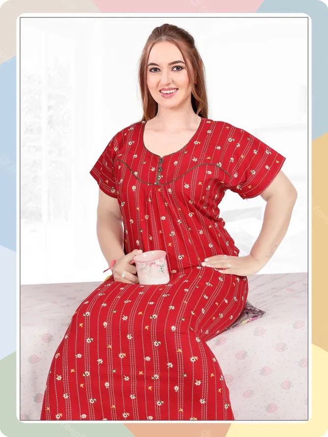 Cotton Nighty 134 Night Wear Fancy Nighty Readymade Collections